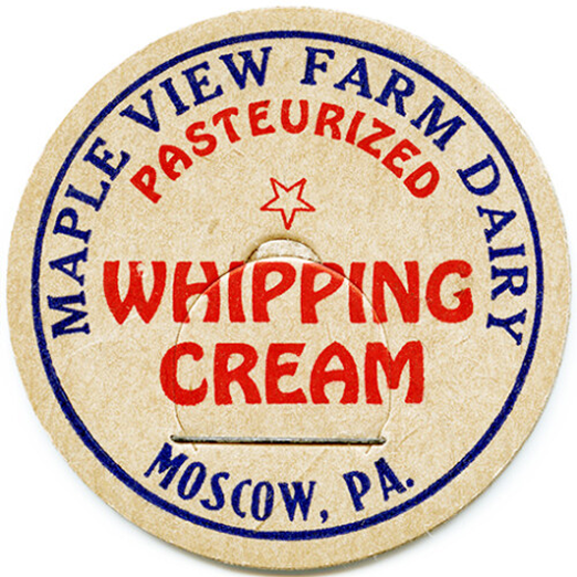 Image of vintage milk cap