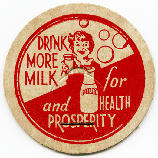 Image of vintage milk cap