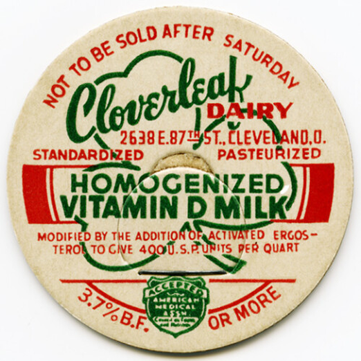 Image of vintage milk cap