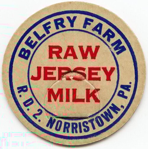 Image of vintage milk cap