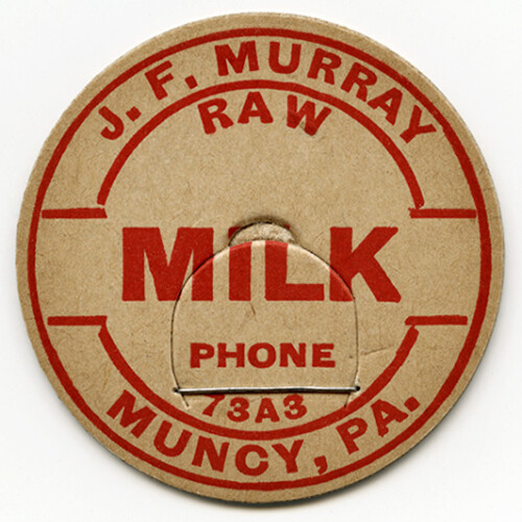 Image of vintage milk cap