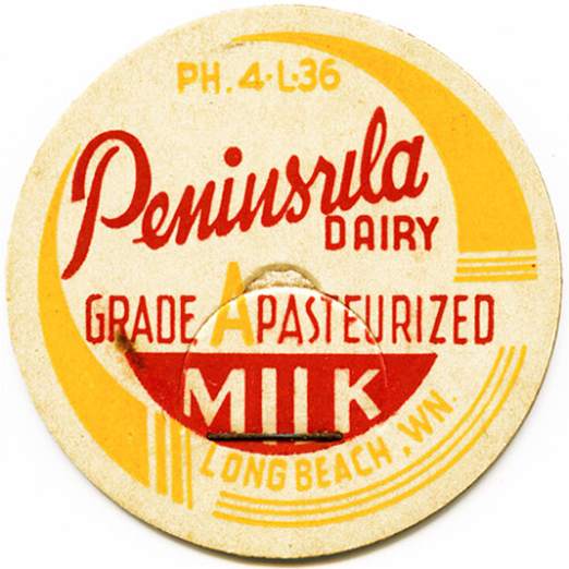 Image of vintage milk cap