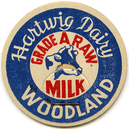 Image of vintage milk cap