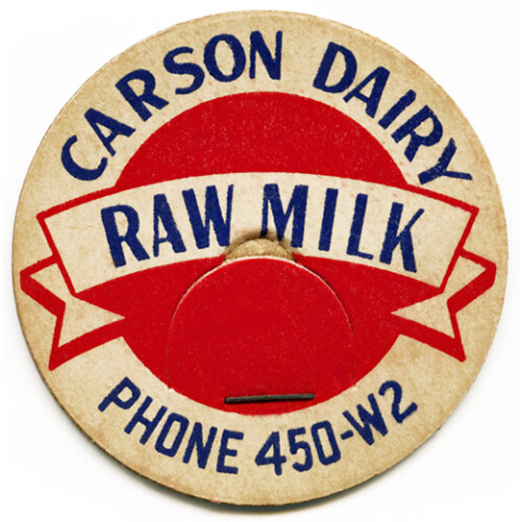 Image of vintage milk cap